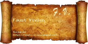 Faust Vivien névjegykártya
